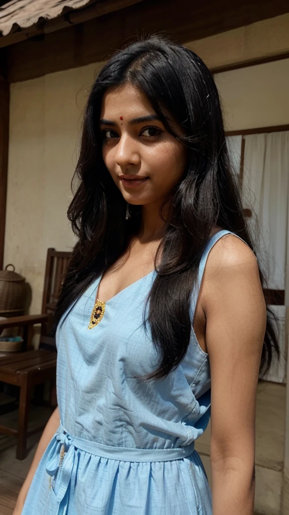 A indian gril black hair dress indian traditional selfi with nenci teyagi