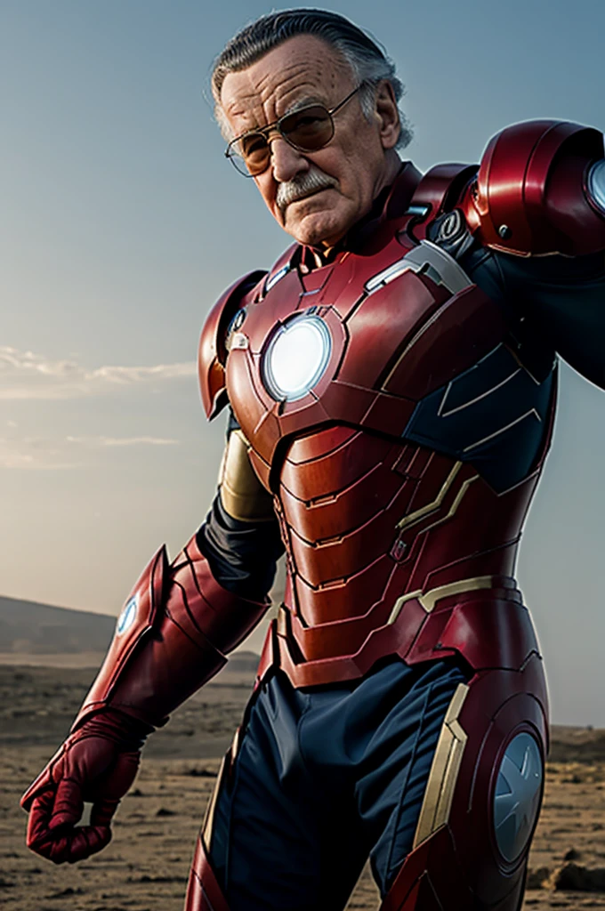 Stan Lee with Ironman armor
