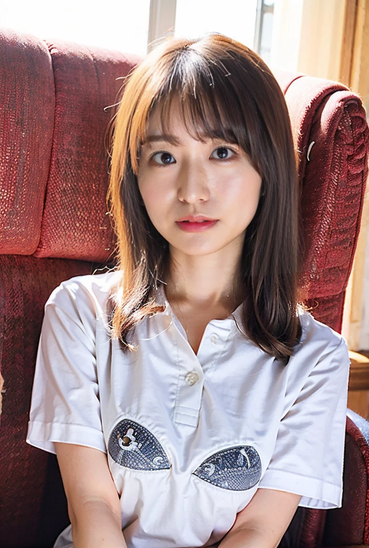 ((A photo of her panties showing through a short polo shirt、Hands roll up shirt、She is wearing a navy polo shirt and luxurious white panties.、:1.4))、Being in the living room、Length cream hair color、Her huge breasts are obvious even through her clothes..、Small earrings、Light brown hair color、:1.4))、Shiny Hair、Light beige hair color、Background Blur、Light brown hair、{{Cowgirl Shot}}、((Close-up shot from the waist up、Big Breasts:1.4))、Big Breasts、にっこりsmile、服からでも分かるBig Breasts、Cowboy Shot、素敵なsmile、((Revealing clothing))、Full body photo、ring、Tuck your hair behind one ear、Silver Necklace、smile、Caustics、Highly detailed photos、Big Breasts、Super no makeup、(8K、RAW Photos、Highest quality、masterpiece:1.2)、(Realistic、Realistic)、1 Girl、((Big Breastsショートヘア、Looking into the camera:1.4))、Hair blowing in the wind