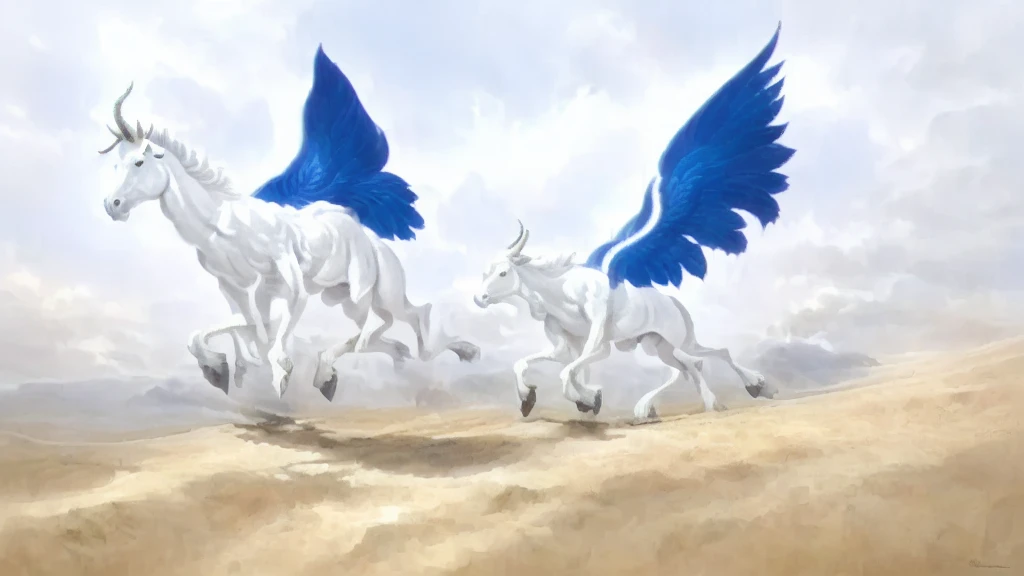 arafed white horse With wings spread out in the air, with hooves and wings, Pegasus, Unicorn flying in the sky, With wings. Super detailed, Mythical creatures, Majestic Wings, Hyperreal Rendering, flying mythical beasts, 大きなWith wings, 本物のWith wings, Ultra-realistic and highly detailed, With beautiful wings, Winged, Sleipnir, White Unicorn