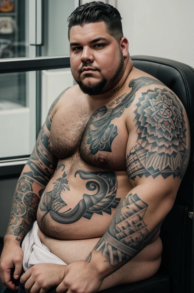 Gray eyes cold look corpulent tattooed Christopher Morgan Hants