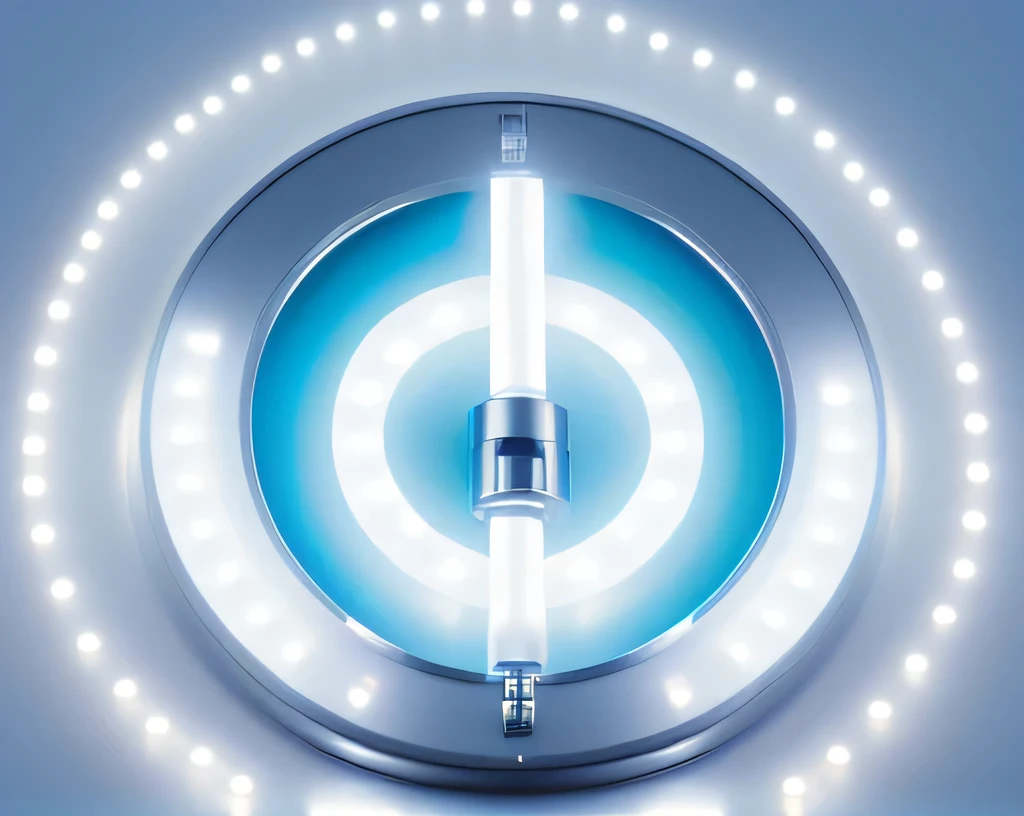 Close-up of batteries on a circular platform, LED Display, Charging,new energy,Technology,Shock,Current