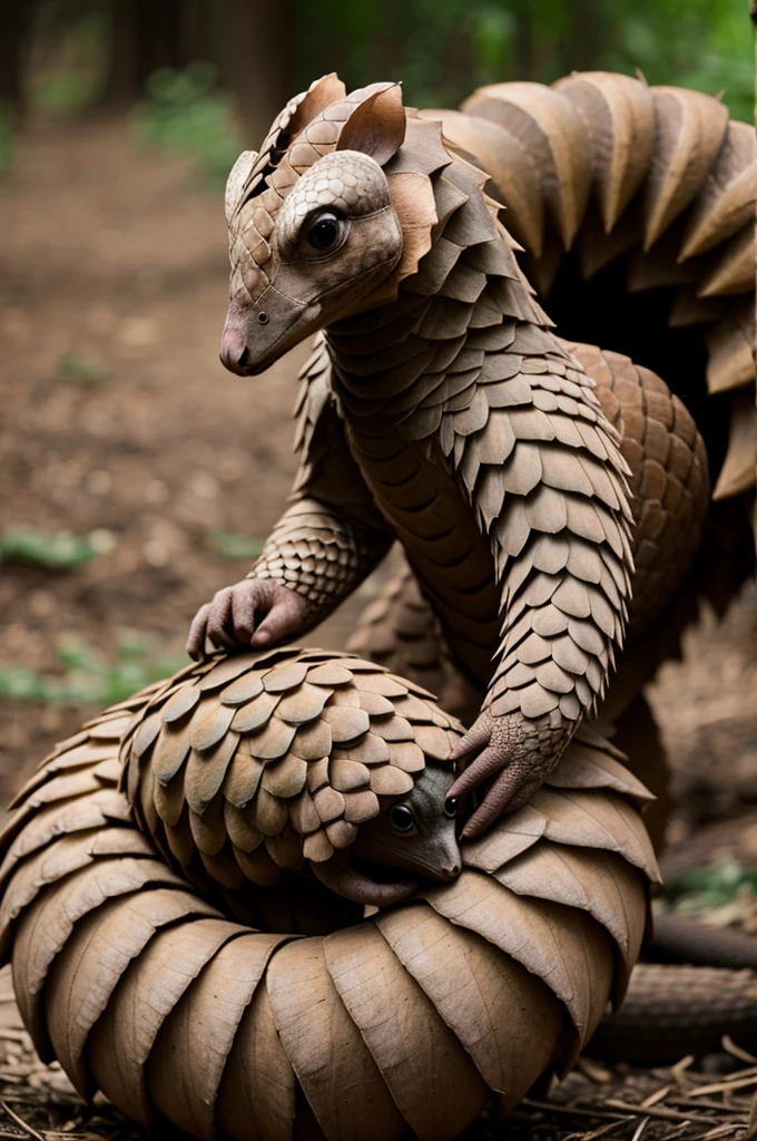 Pangolin with human characteristics