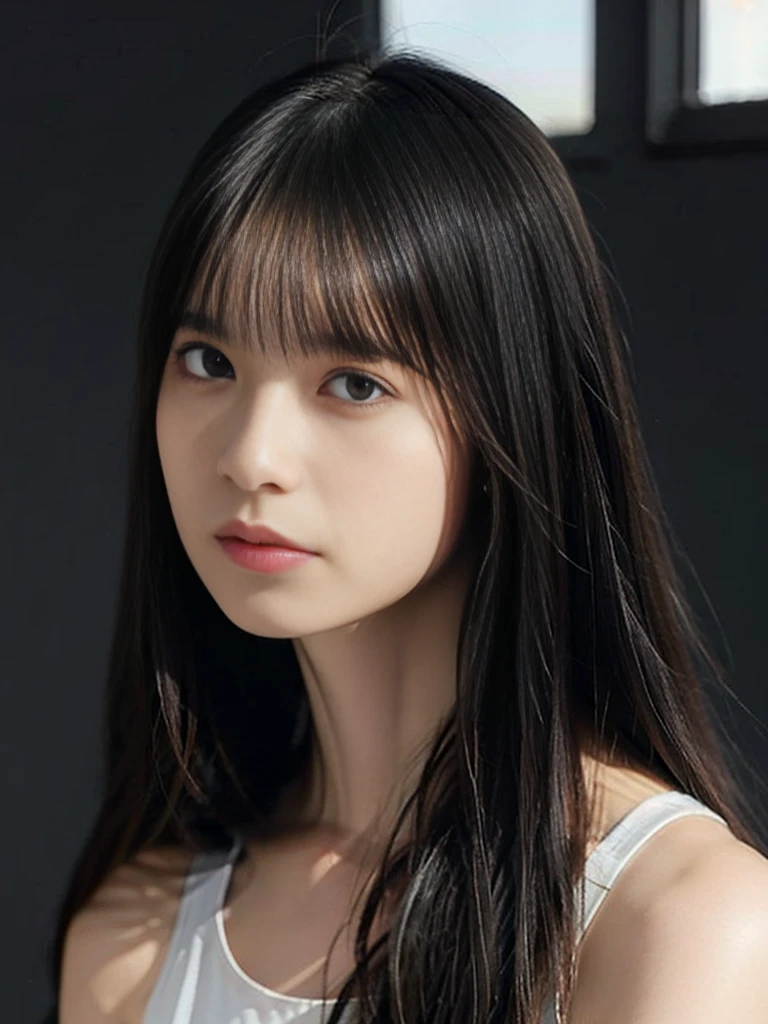 1girl, woman, masterpiece, best quality, highest quality, cinematic lighting, (volumetric lighting), extremely detailed CG unity 8k wallpaper, focused, 8k wallpaper, extremely detailed, ultra realistic, photorealistic, sharp focus, absurdres, (HDR:1.3), (high contrast), photograph, detailed and intricate, instagram, portrait, highly detailed, digital painting, artstation, concept art, smooth, sharp focus, illustration, big , wearing knit tank top, close up.