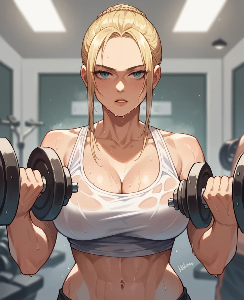 Nina Williams working out wet