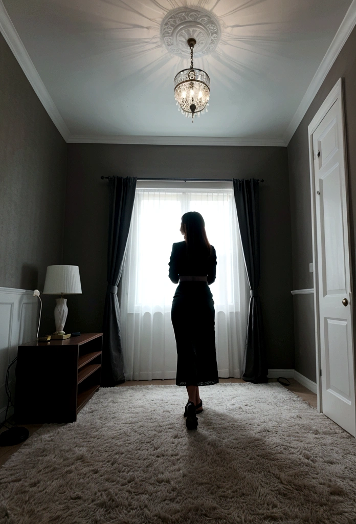 woman creppy room 