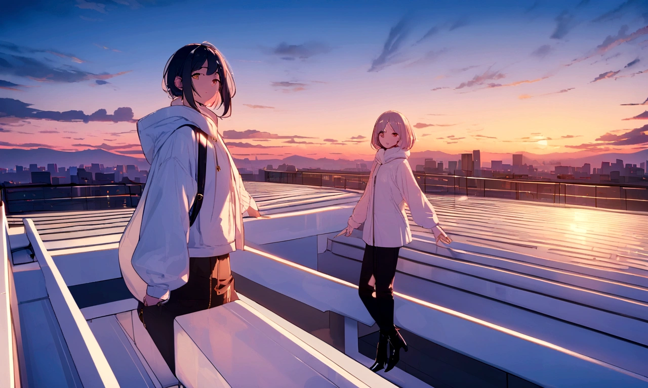 On the rooftop
