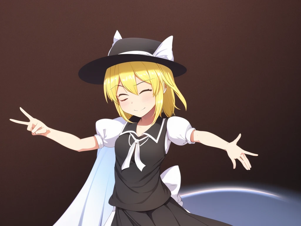 1girl, , , masterpiece, best quality, 10 years old, medium blonde hair, forehead visible bags, yellow eyes, hat, heart, black headwear, puffy short sleeves, log black skirt, heart hads,,1girl, solo, yellow eyes, yellow hair, bow, hat bow, socks, black footwear, black skirt, short sleeves, yuki (touhou), black vest, white sleeves, frill skirt, light smile, from behind, to lift up one’s skirt, cowboy shot, from front, standing , raise one leg, crossed arms, arms up behind, arms behind back, hand between legs, put hands hip, one hand on hip, forward hands, arms raised in the air, punch hands, peace sign, waving, put up index finger, sit, lie down, closed eyes, lie face down, looking back, put one hand chest, leaning forward, cleavage, close up, horizontally outstretched arms, horizontally outstretched legs, front view, front face