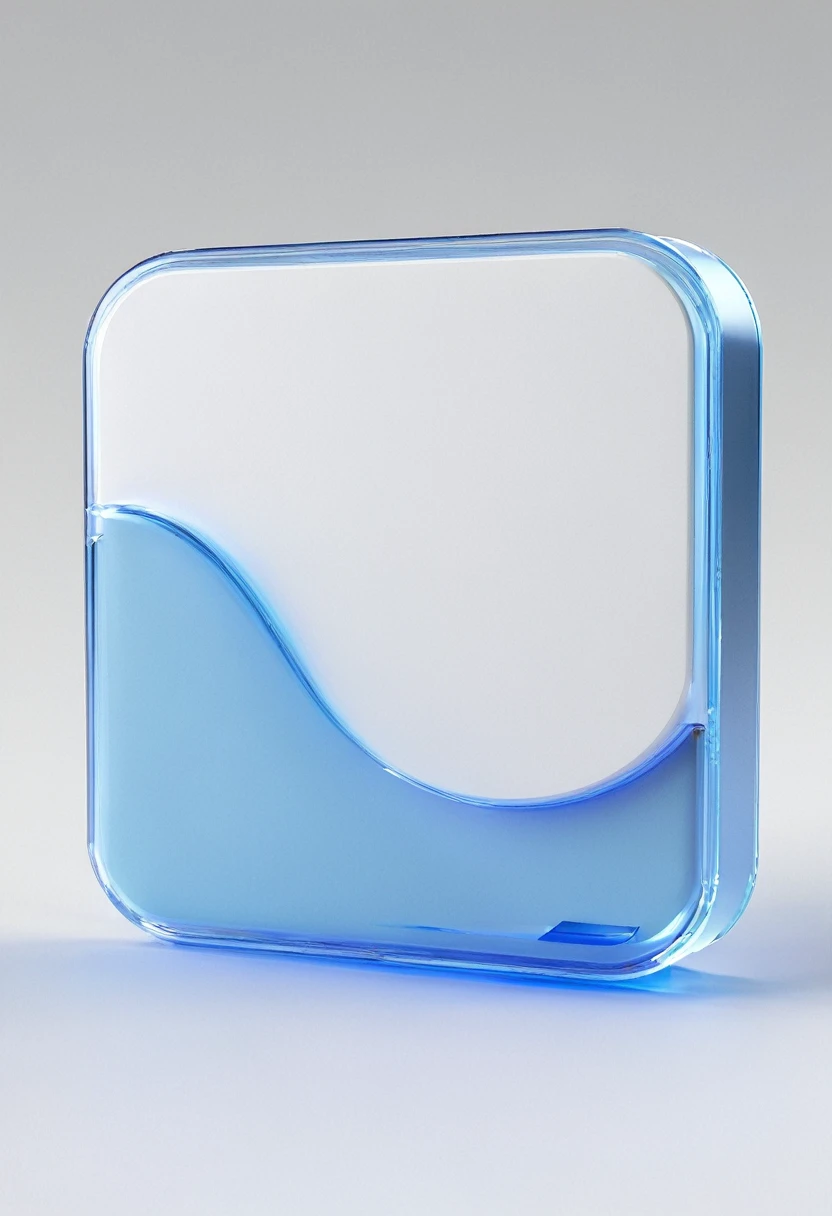 Message Icon,3d图标,Blue and White,Transparent frosted material texture,3d,C4D;