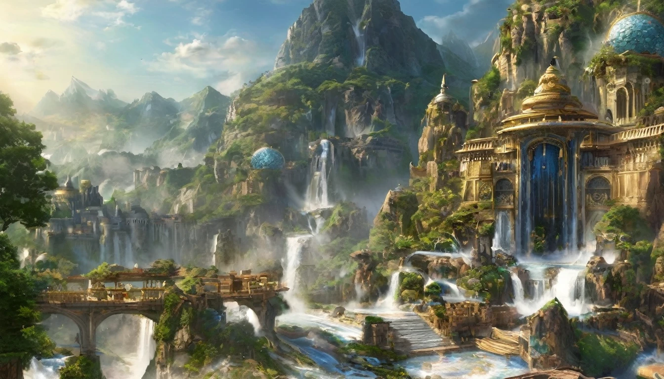 wallpaper，32k，Asgard，阿萨神族居住在Asgard（Asgard），A magnificent palace area