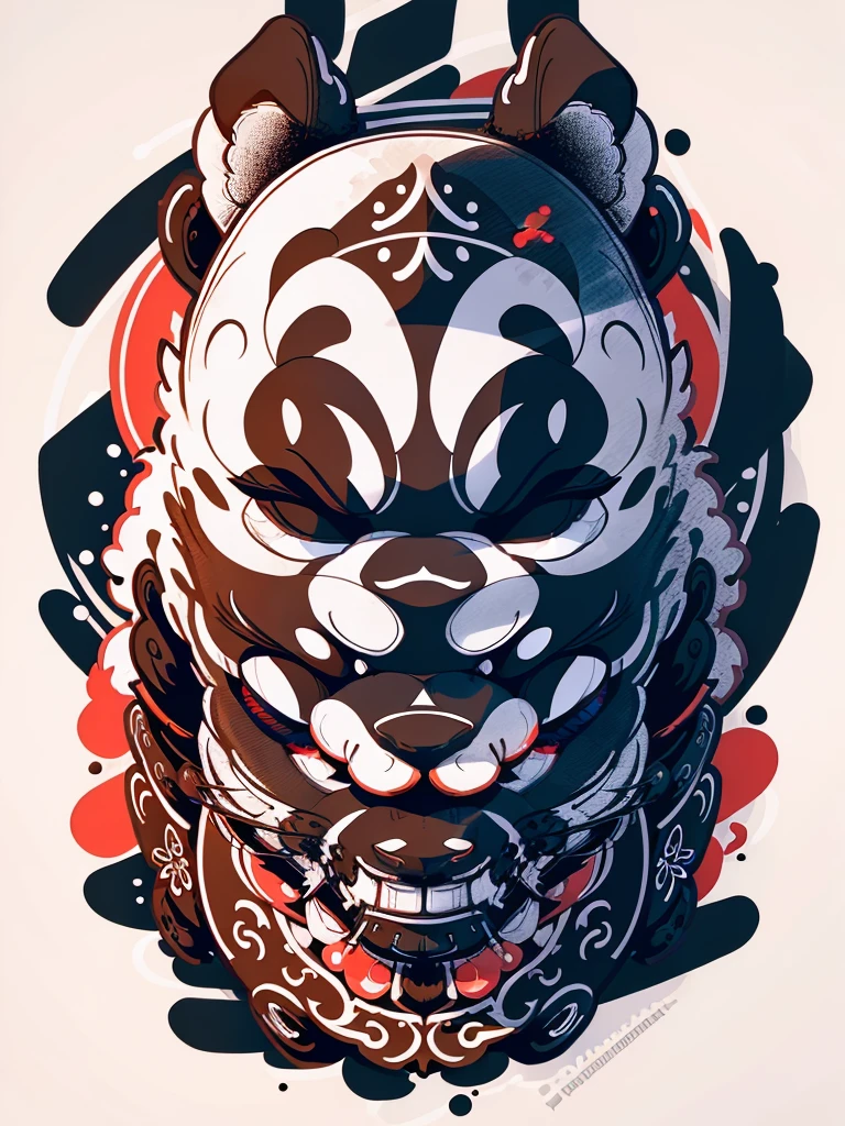 Panda head，Vector image, T-shirt design,