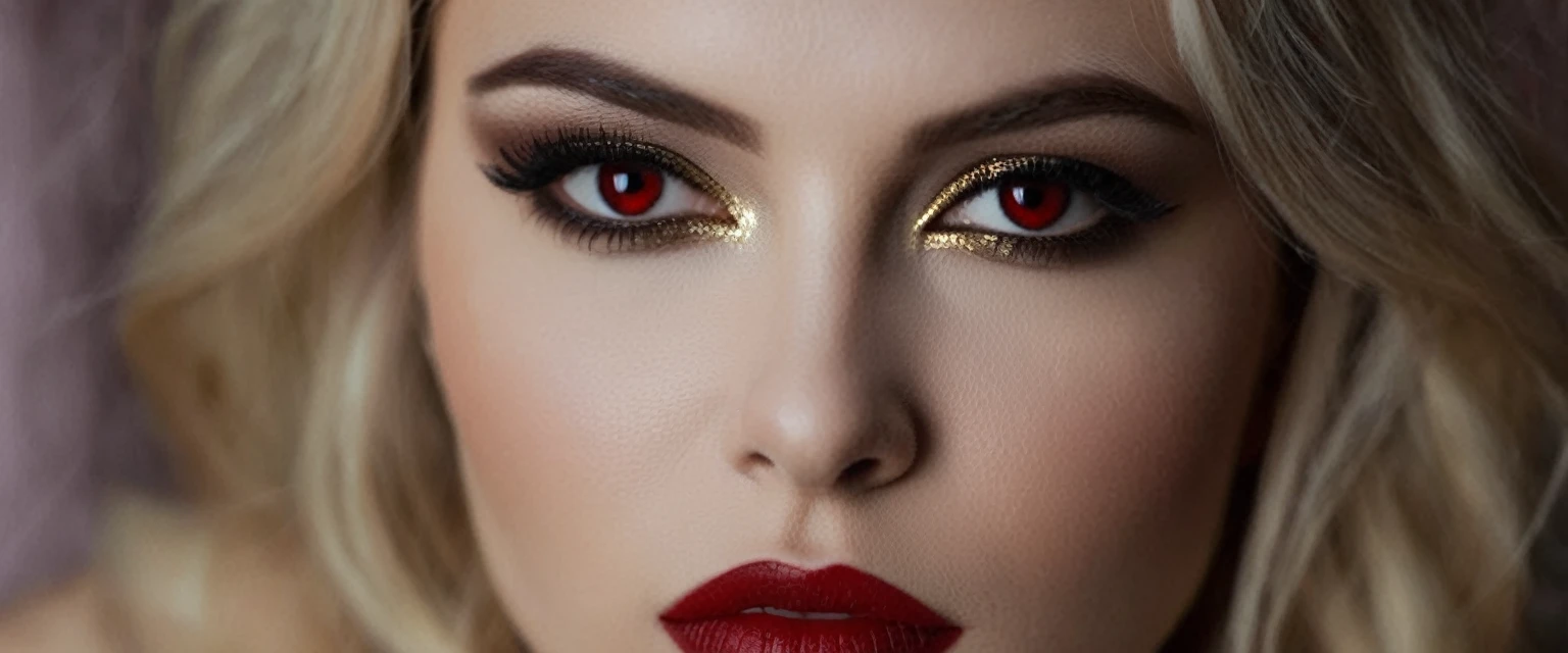 nsfw, Gothic horror, 1 erotic vampiress, solo, mature sexy adult, evil MILF, lady from hell, vampire beauty, femme fatale, evil apostle of darkness, peerless beauty, (((((👄, 👅, Sensually Baring Her Fangs, Vampire Bite),(slyly looks), (Cruel grinning slit eyes), (evil roguish smile))))), a Vampire Kiss, masterpiece, perfect anatomy, ideal facial features, ideally proportioned figure, perfectly beautiful body, makeup, sensual Blonde, Very short, pixie cut, Beautifully detailed eyes, double eyelid, (eyeliner:1.2), mascara, eyeshadow, golden eyes, Beautifully detailed nose and nostrils, Beautifully detailed lips, (lipstick:1.1),(Dark red lips, glossy lips), (Vampire Fangs), tongue, saliva, Focus only on the mouth, Woman mouth close up, from front, glaring at you
