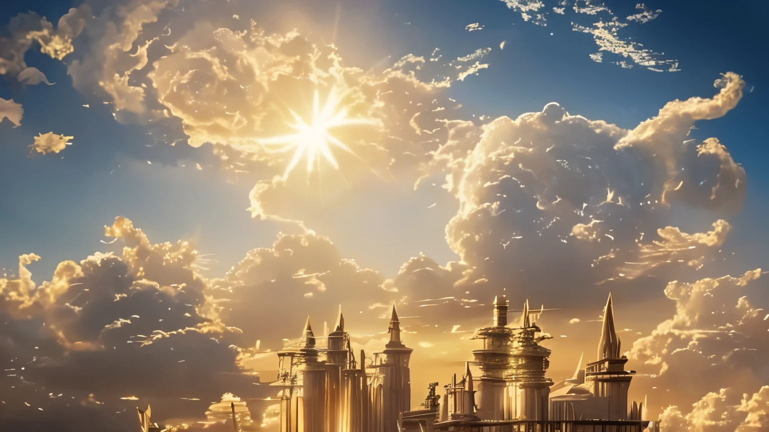 Cloud World, Flying angels, Majestic gate and pillars, Sun, Moon and Stars, In heaven,
masterpiece, Highest quality, Super detailed,
Sidon, Sidon style
(Realistic), Very delicate and beautiful, Depth of written boundary, Film Grain, Professional Lighting,
Photon Mapping, Radio City, Physically Based Rendering,