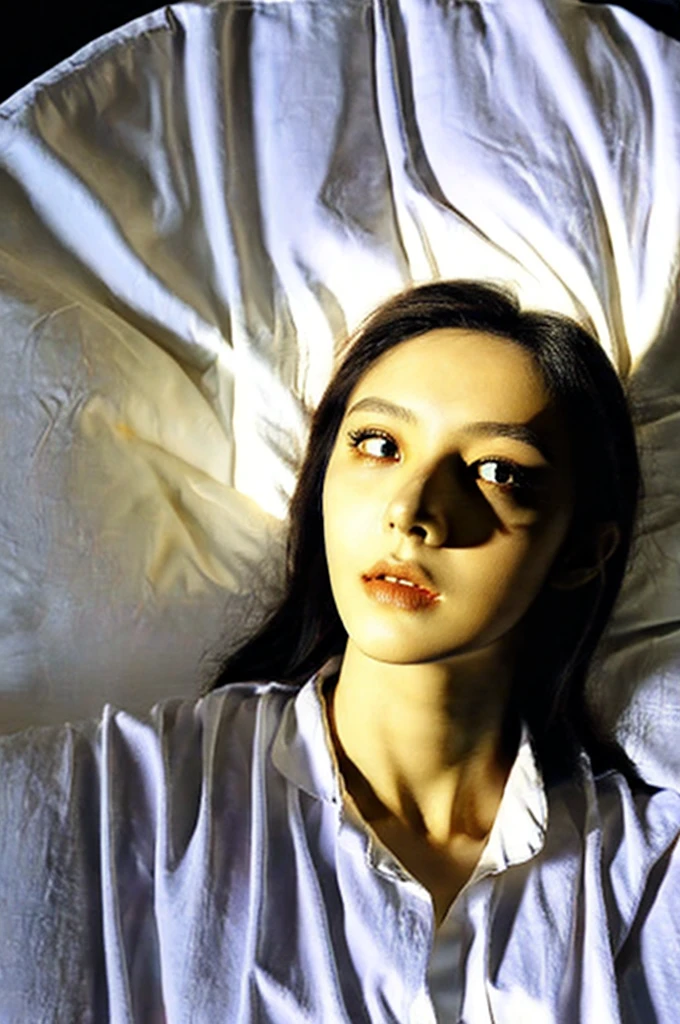 1girl (upper body) closeup Oleg Oprisco (best shadow, dramatic lighting) ( masterpiece, photorealistic) (best quality)