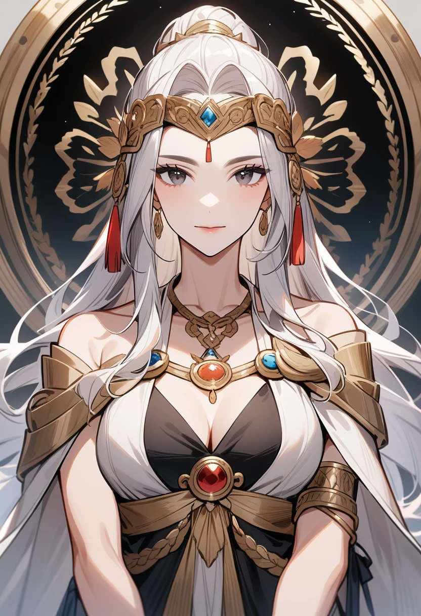 Mature women，Long hair，Bangs，antiquity，Beautiful black eyes，Extremely detailed，high resolution，Simple background