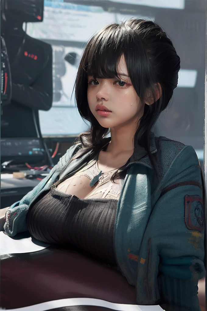 ((((ultra illustrated style:1.0)))),best quality,best animated,masterpiece,ray tracing, global illumination,breast rest,breasts on table,upper body,1girl, solo
 