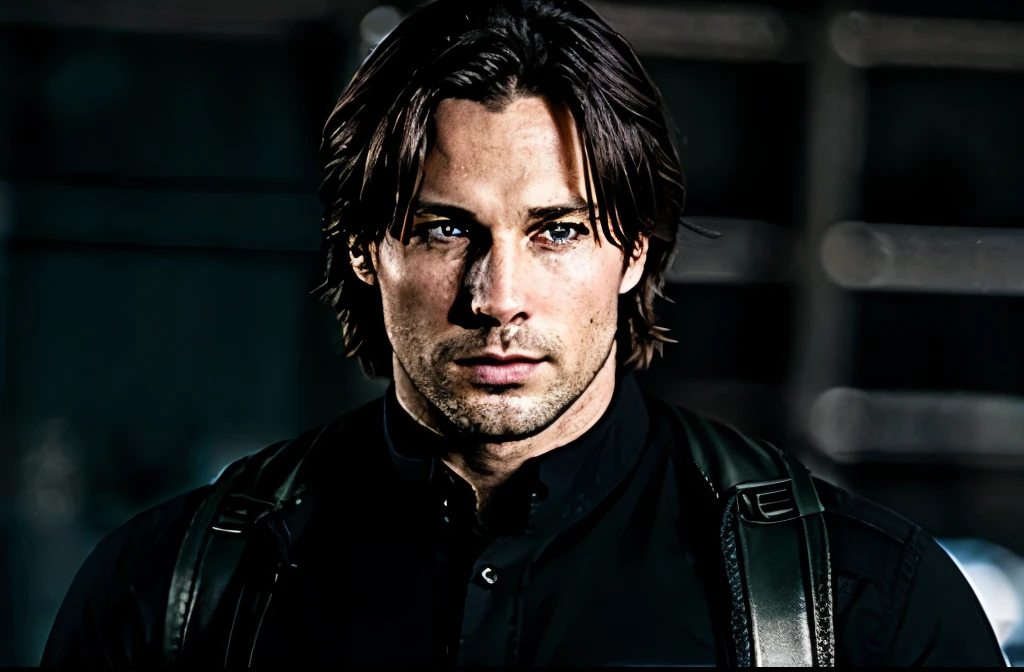 description of Leon S. kennedy:
### Description of the Face and Body - **Hair**: Dark blonde or light brown, hairstyle with side bangs.
- **Eyes**: blue.
- **method**: Young and marked features, defined jaw and high cheekbones, serious expression.
- **fur**: Ask clearly.
- **Height**: Approximately 1.80 meters.
- **Complexion**: athletic, well defined but not excessively muscular.
### Outfit - **Jacket**: In brown leather with a high collar and sheepskin details.
- **shirt**: Generally dark colors, tight.
- **pants**: Tactical, dark colors or military green.
- **Boots**: combat.
- **accessories**: Tactical Fingerless Gloves, equipment belt and harness.
### ATTITUDE y poses
- **ATTITUDE**: Serious and focused, calm and professional presence.
- **poses**: Combat Stances, often with a gun in hand.