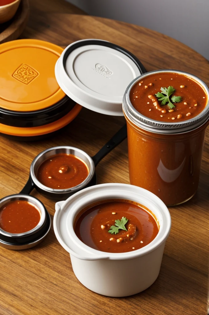 An eye-catching sauce container