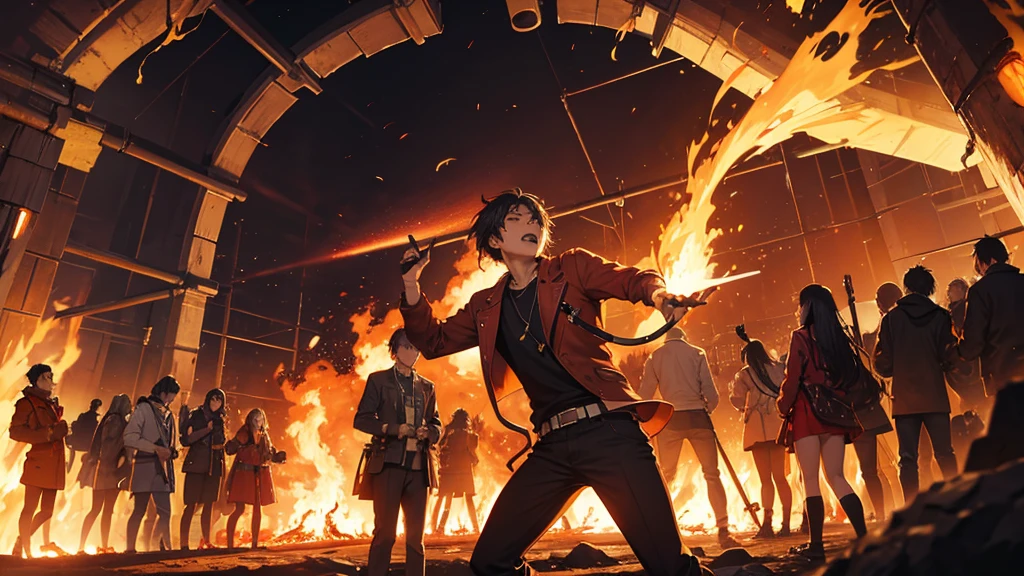 Human Crowd, In hell of fire, Surrounding the man, もっと大きな声でshout, shout,In the great valley,