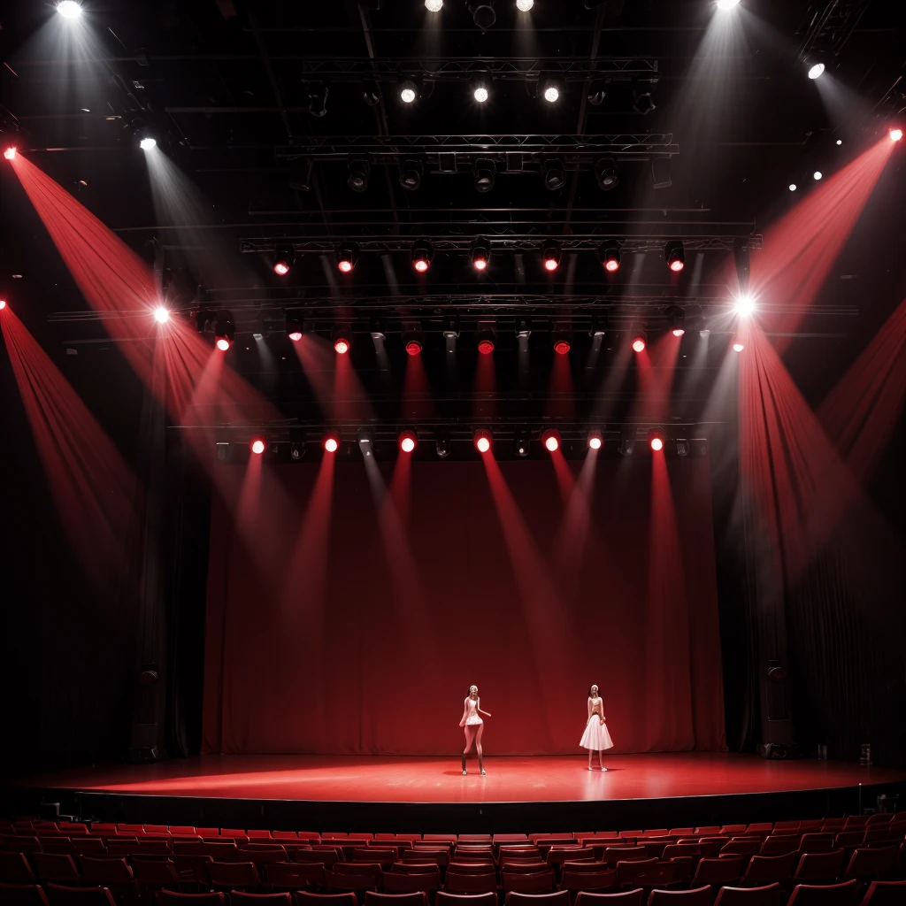Stage red background