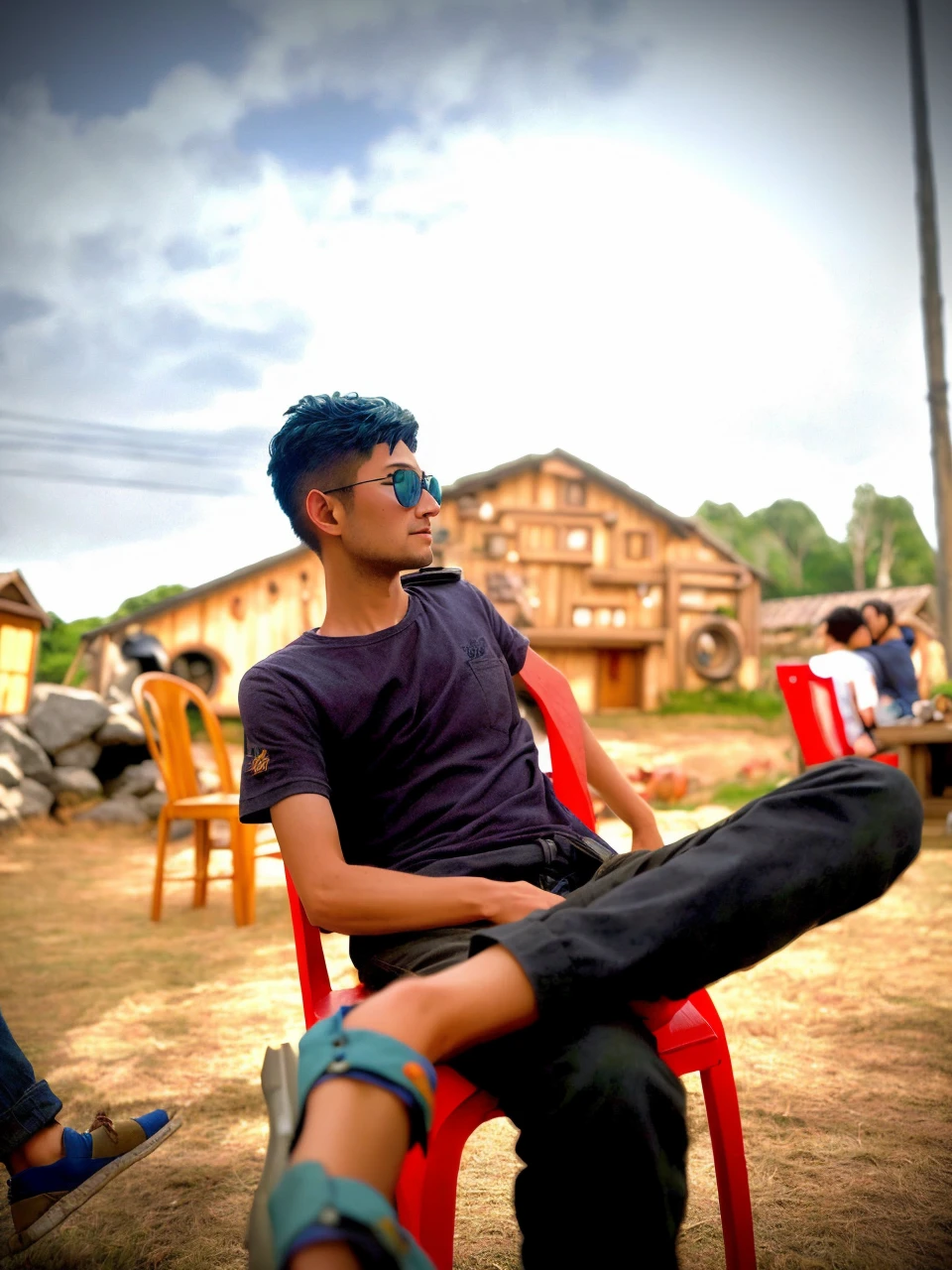 Realistic, real life, beautiful hobbit house on the hill, style of laurie greasley, studio ghibli, akira toriyama, james gilleard, genshin impact, trending pixiv fanbox, acrylic palette knife, 4k, vibrant colors, devinart, trending on artstation