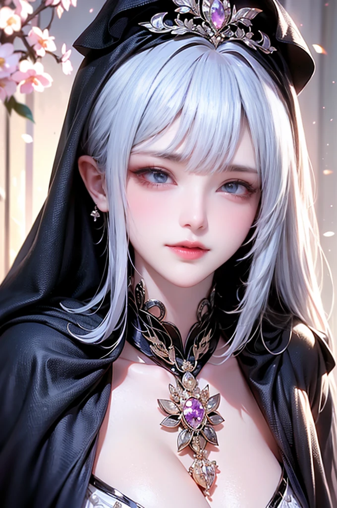 (Main Comment: 1.4, best quality)+, (Super Detail)+, [Super Detail eyes]+,
(A cute girl), 17 years old,Long hair, Thick hair (Variza: 1.2), Pale skin, Charming smile, Huge leaves, Empty eyes, Green lips
(She wore a conservative luminous lace dress, Purple pattern, 1.5), (cloak: 1.4) Long sleeve, Crystal tiara, A sea of vines and flowers, Dream bubbles, Full body pictures, stocking,
(Complex glowing starry sky: 1.1),
(black and white: 1.16), (Depth of Field: 1.4), Intricate details