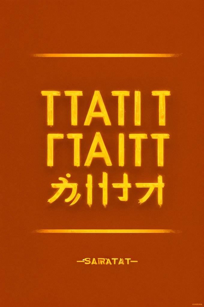 Make me an image of swaraj text in orange colour