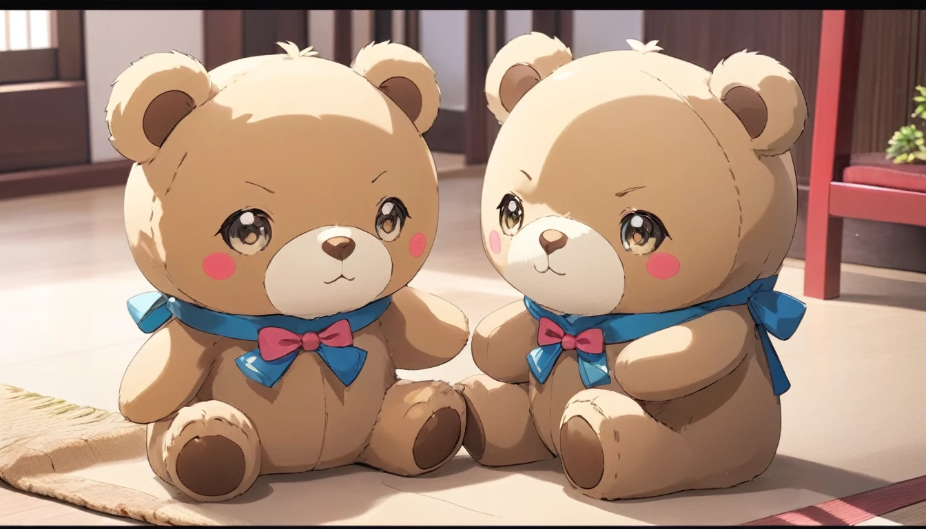 Cute stuffed bear、Japanese anime style
