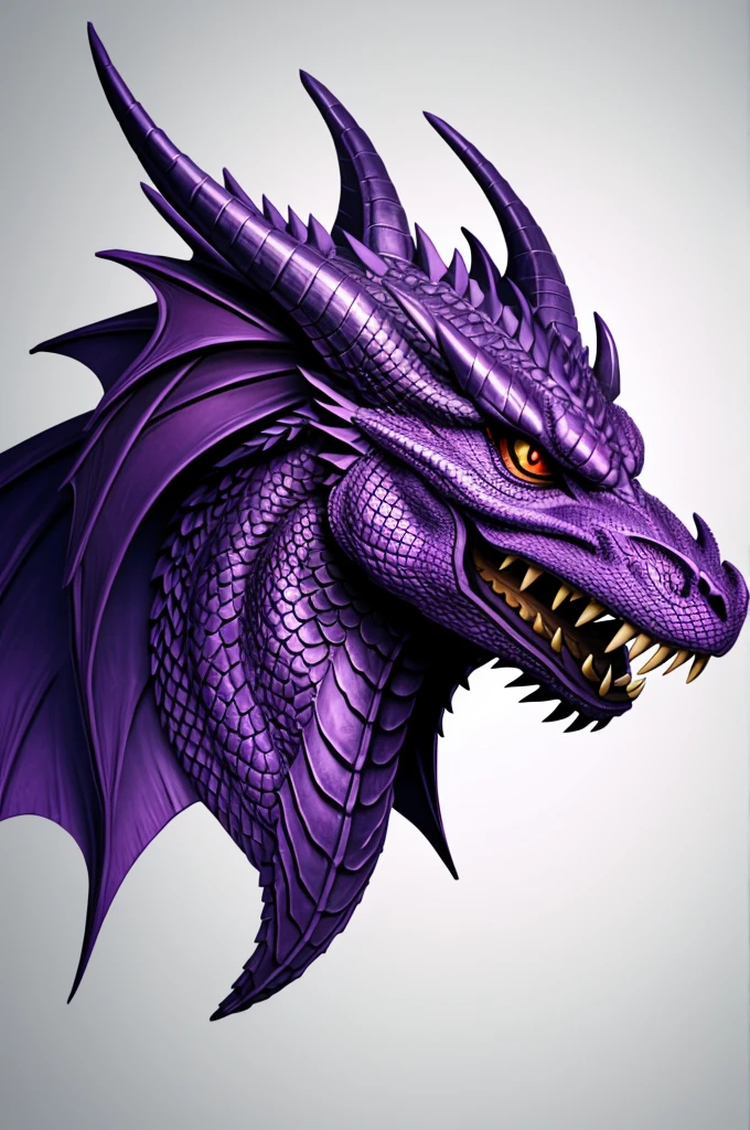 Purple dragon head logo,hd