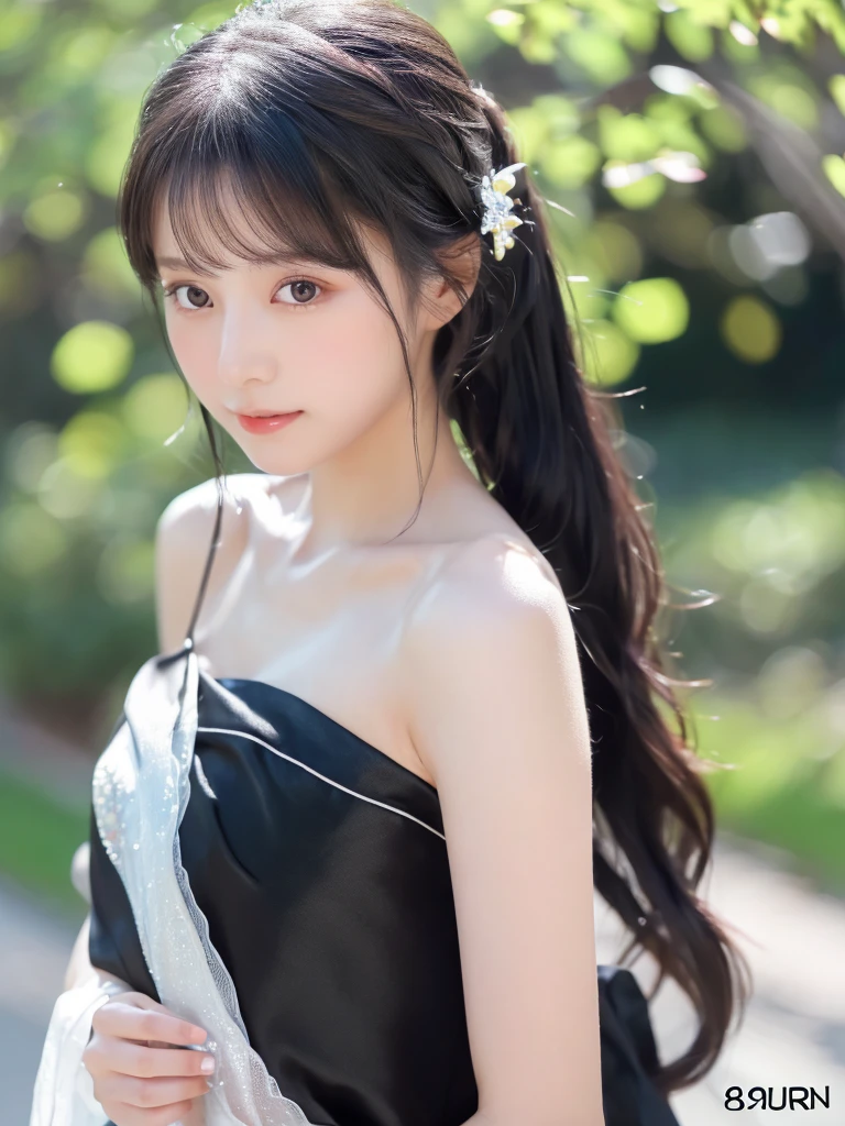 ((8k RAW photos:1.27)、Highest quality、masterpiece、Ultra-high resolution:1.2) Cute Japanese Women Photos (beautiful:1.1))、Sparkling black diamond eyes、Detailed description of the student、Shiny black hair、Silky, delicate and lustrous skin、beautiful八重歯の笑顔、Spring outfit、Warm Light、Depth of written boundary、