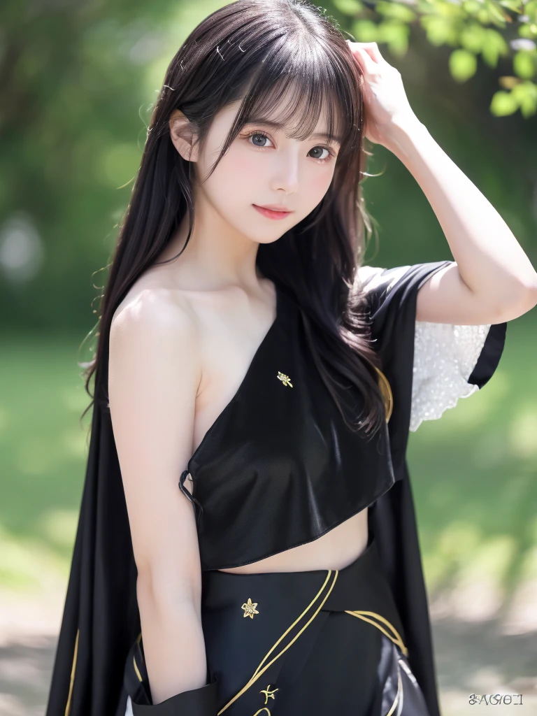 ((8k RAW photos:1.27)、Highest quality、masterpiece、Ultra-high resolution:1.2) Cute Japanese Women Photos (beautiful:1.1))、Sparkling black diamond eyes、Detailed description of the student、Shiny black hair、Silky, delicate and lustrous skin、beautiful八重歯の笑顔、Spring outfit、Warm Light、Depth of written boundary、