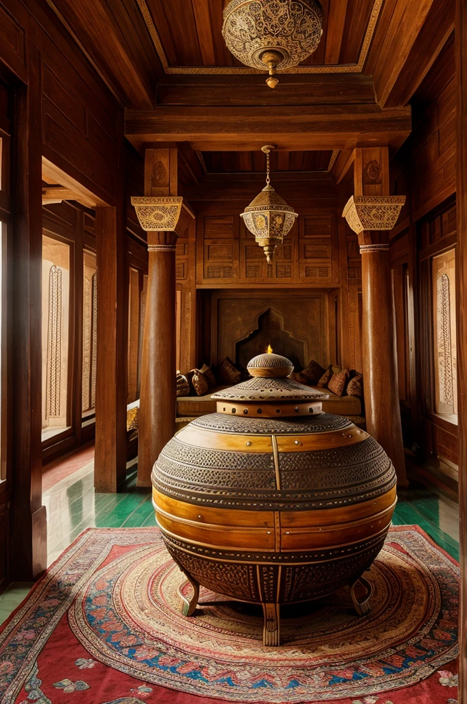 Background: A breathtaking panoramic image of Jammu, showcasing the majestic Himalayas, the serene Tawi River, and the architectural marvel of the Bahu Fort.
Centerpiece: A traditional Kashmiri "Kangri" earthen pot heater with intricate floral designs, radiating warmth.
