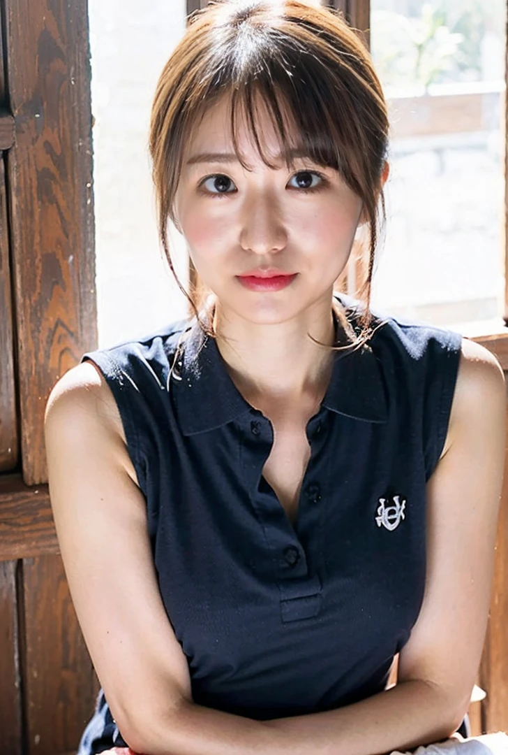 ((A photo of her panties showing through a short polo shirt、Hands roll up shirt、She is wearing a navy polo shirt and luxurious white panties.、:1.4))、Being in the living room、Length cream hair color、Her huge breasts are obvious even through her clothes..、Small earrings、Light brown hair color、:1.4))、Shiny Hair、Light beige hair color、Background Blur、Light brown hair、{{Cowgirl Shot}}、((Close-up shot from the waist up、Big Breasts:1.4))、Big Breasts、にっこりsmile、服からでも分かるBig Breasts、Cowboy Shot、素敵なsmile、((Revealing clothing))、Full body photo、ring、Tuck your hair behind one ear、Silver Necklace、smile、Caustics、Highly detailed photos、Big Breasts、Super no makeup、(8K、RAW Photos、Highest quality、masterpiece:1.2)、(Realistic、Realistic)、1 Girl、((Big Breastsショートヘア、Looking into the camera:1.4))、Hair blowing in the wind