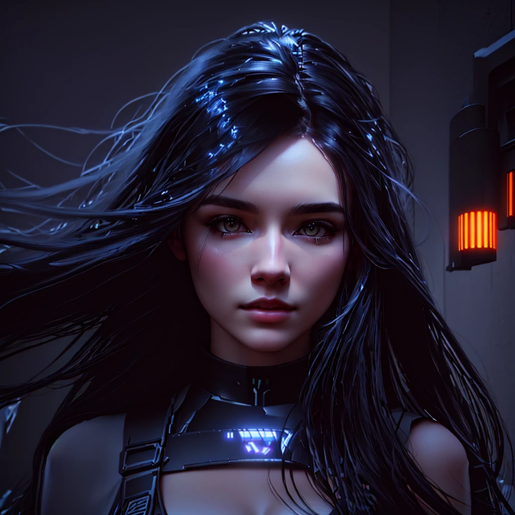 Long-haired woman standing in front of a dark sky, art gelm and ruan jia, Gweiz-style artwork, art gelm ; 3D Unreal Engine, Urop's style, style of art gelm, art gelm and wlop, trending art gelm, Lostrun 8k, Beautiful character drawings, Fantasy art style