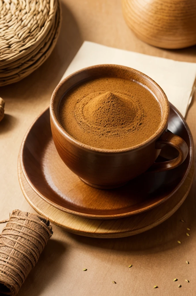 Create a social media post for branding my new product that is kadak chai masala. Show a flat paper package that has seal lock beside the chai cup and the image should look realistic the package should also highlight in imageCapture a cozy image of a steaming cup of Kadak Masala Chai.