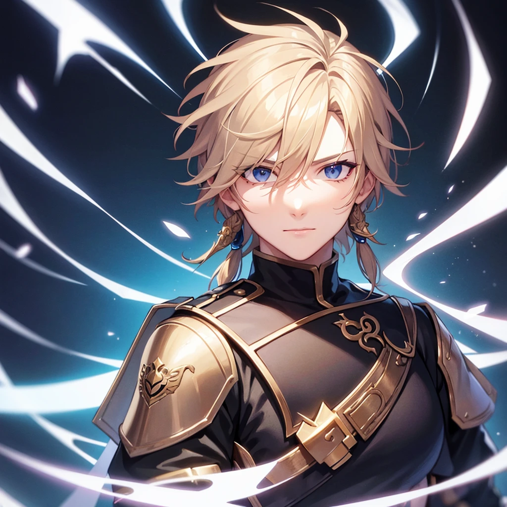 male Front view portrait background through