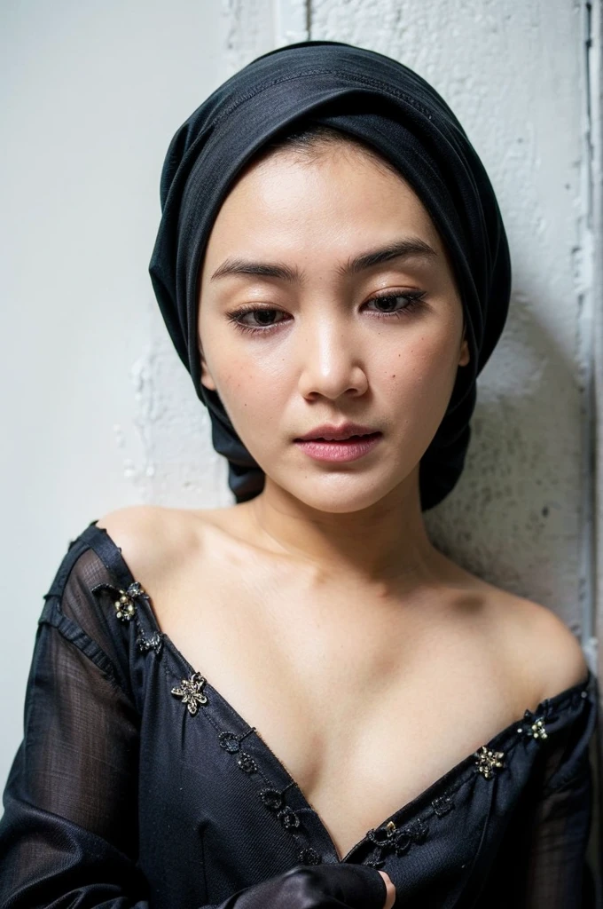 ((STRADDLING)), (SATIN HIJAB STYLISH)), ((Big Tits:0.6)), ((Flat Chest:1.6)), ((Closed Eyes)), ((Strapless White bra Flat Chest)), Naked, Angry pose, Angry face, (((HIJAB MALAY GIRL))), masutepiece, High quality, UHD 45K, Realistic face, Realistic skin feeling , A Japanese Lady, , , Very cute and baby-like face, (((FLAT CHEST))), (MATRIX WORLD), ((look In front at the camera and SADNESS)), (((CUTE GIRL))), ((PEACH SATIN LIPS))