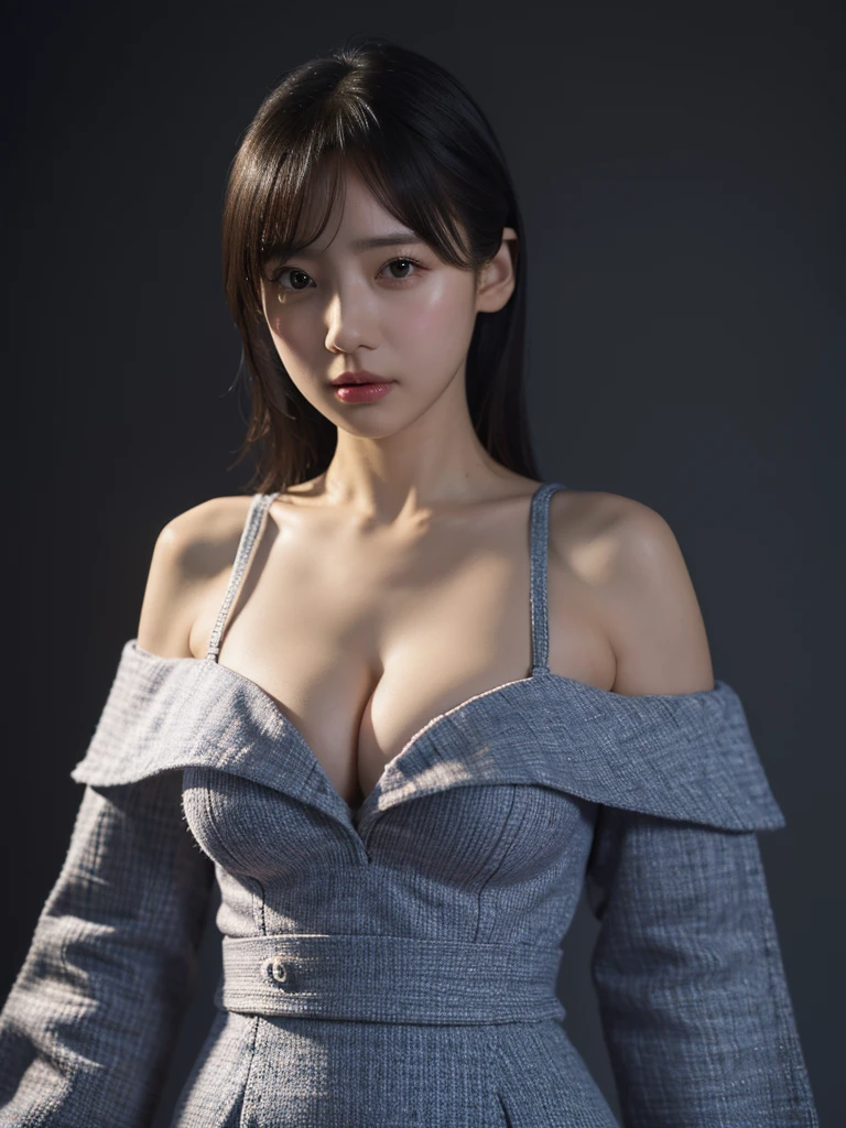 1girl, woman, masterpiece, best quality, highest quality, (volumetric lighting), extremely detailed CG unity 8k wallpaper, focused, 8k wallpaper, extremely detailed, ultra realistic, photorealistic, sharp focus, absurdres, (HDR:1.2), (high contrast), photograph, detailed and intricate, instagram, portrait, highly detailed, digital painting, artstation, concept art, smooth, sharp focus, illustration, (big breast:1.2), medium shoulder, looking at the viewer, wearing bra.