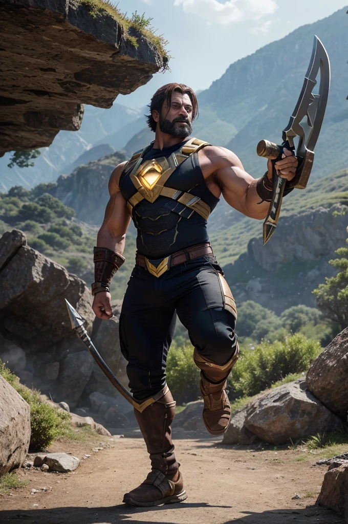 Forged from the heart of the oldest mountain, Earthshatter is the embodiment of the earth's raw power. The rugged blade, embedded with precious gems, resonates with the strength and resilience of the land. With each swing, Earthshatter can cause earthquakes, shatter stone, and command the very ground to rise against foes. Only those in tune with the earth can wield this mighty weapon without being overwhelmed by its weight.