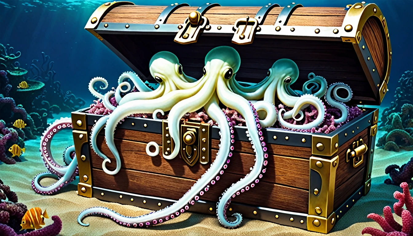 tentacles living in treasure chest,
