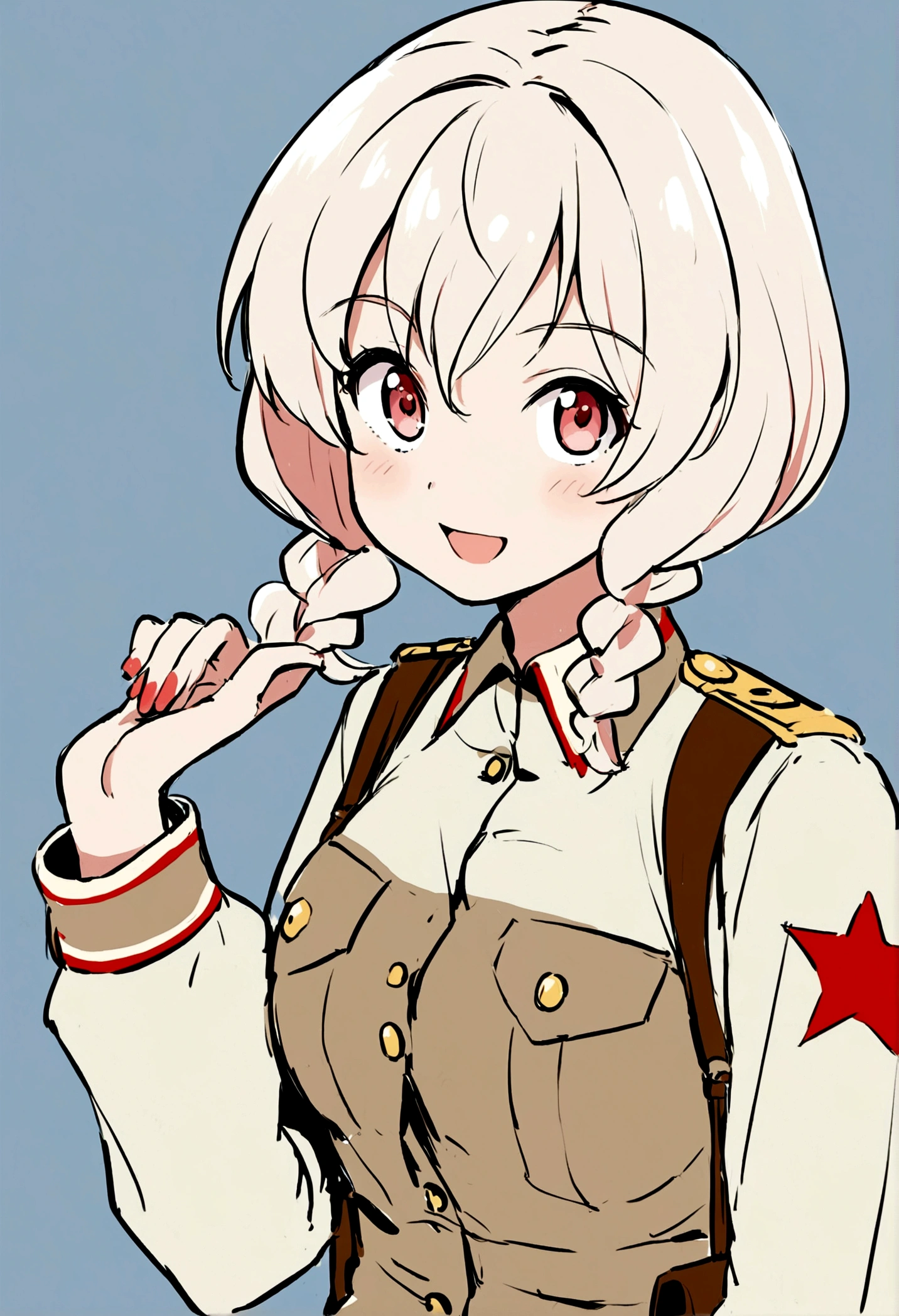 Anime soviet soldier girl cute attractive