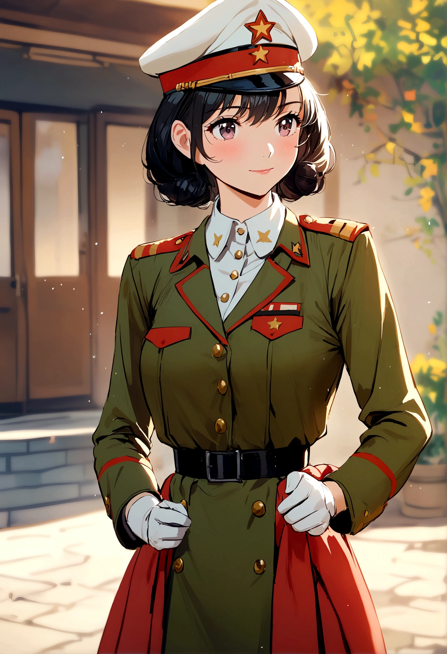 Anime soviet soldier girl cute attractive