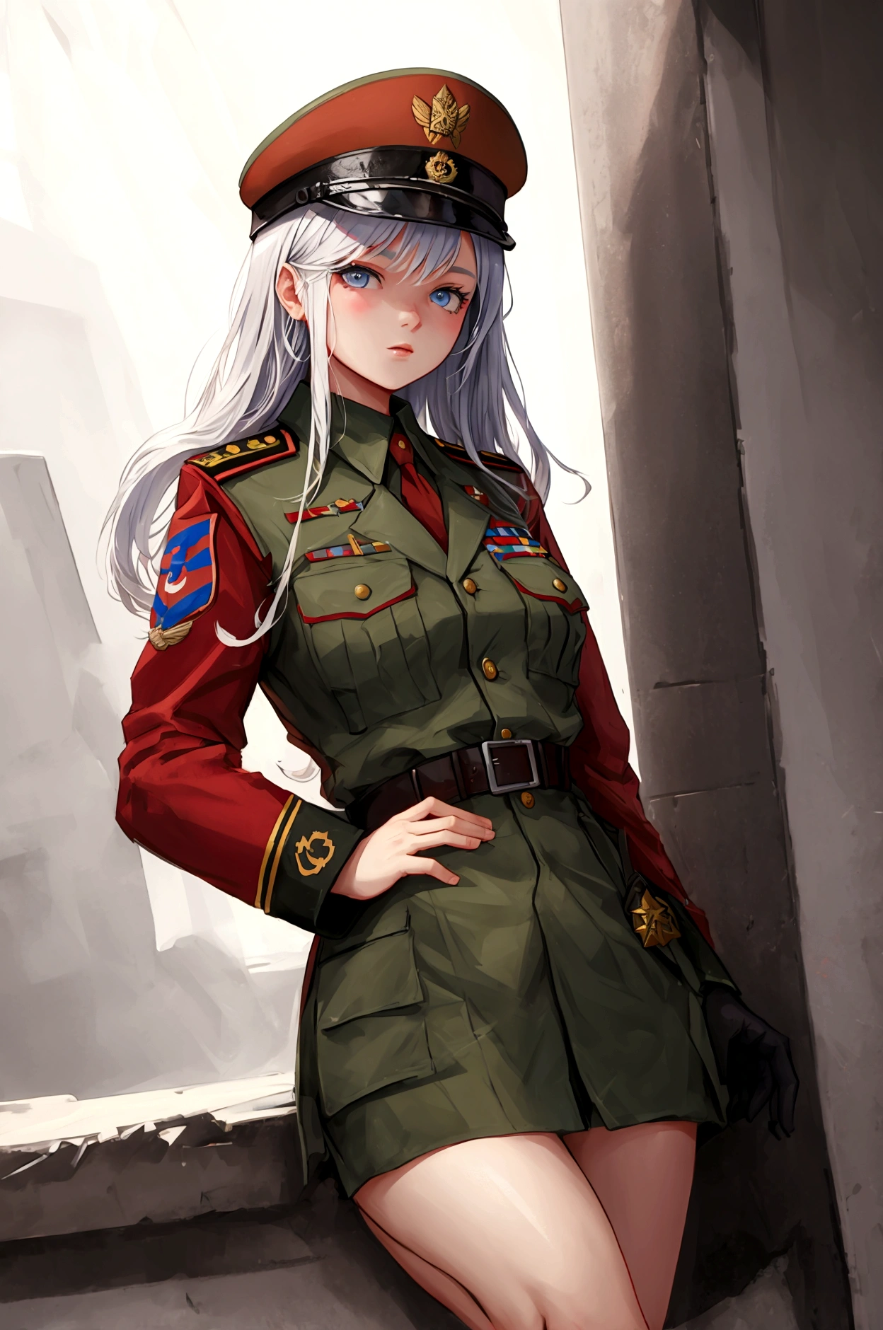 Soviet soldier, girl, attractive