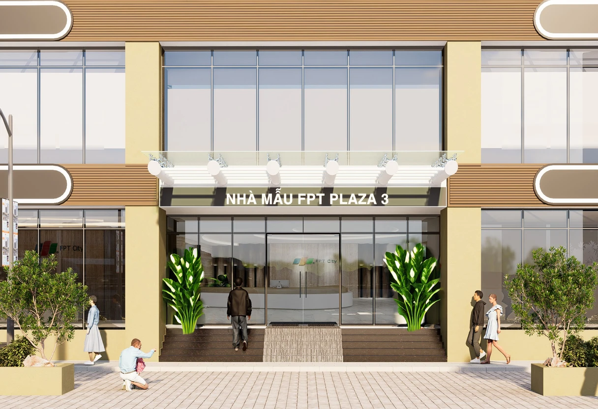 set of 3 decorative green leaf plants in pots with the same pot material