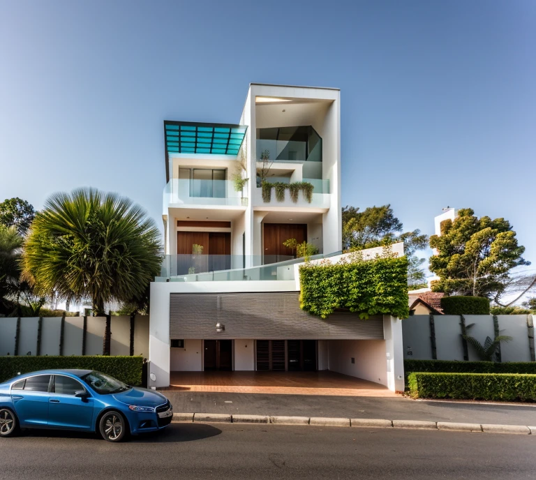 exterior ,house in vietnam, roof, window, clolum, plant around the building, ((realistic photo)), RAW photo, corona render,  sharper photo, details texture, clean design, concrete-colored laminate wall, perspective, high-end, realistic photography, Bright, sharp, unique details, award-winning photography , Canon EOS 5D DSLR Mark IV, f/ 6, ISO 100, 1/ 250 sec, soft natural light, best quality, super high resolution

