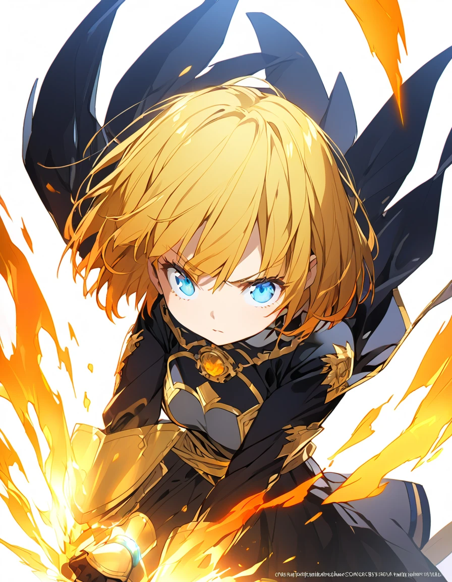 傑作
A girl fighting with golden flames (Short Bob Hair:1.4),(blue eyes)glowing flame big tits