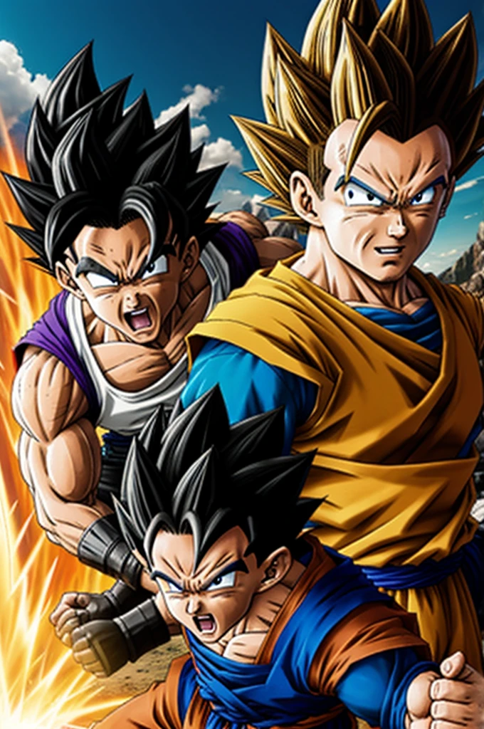 Goku peeing on vegeta face