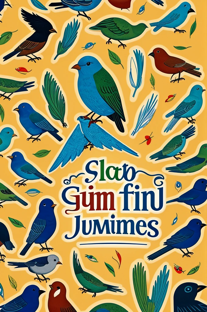 A logo with a text, followers and birds.
The text name is Jumful
