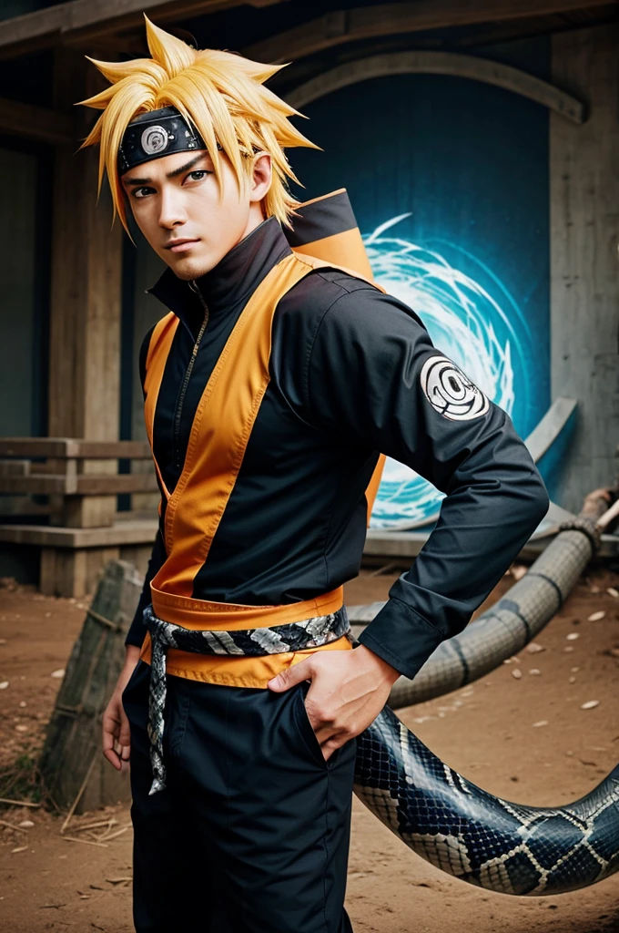 Create a fusion of anime Naruto+snake