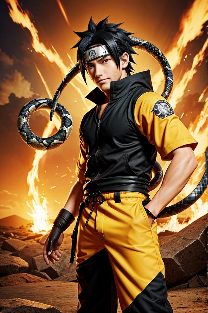 Naruto with a hard penis